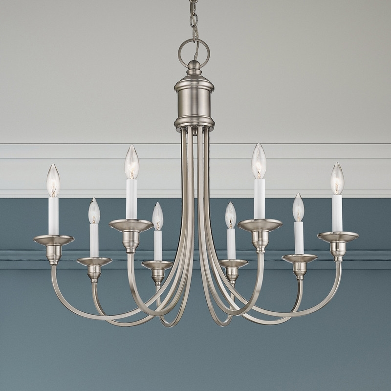 Beaumont Lane 8 Light Chandelier in Brushed Nickel