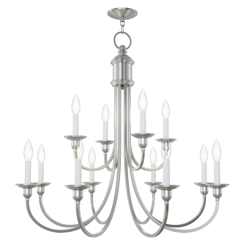 Beaumont Lane 12 Light Chandelier in Brushed Nickel