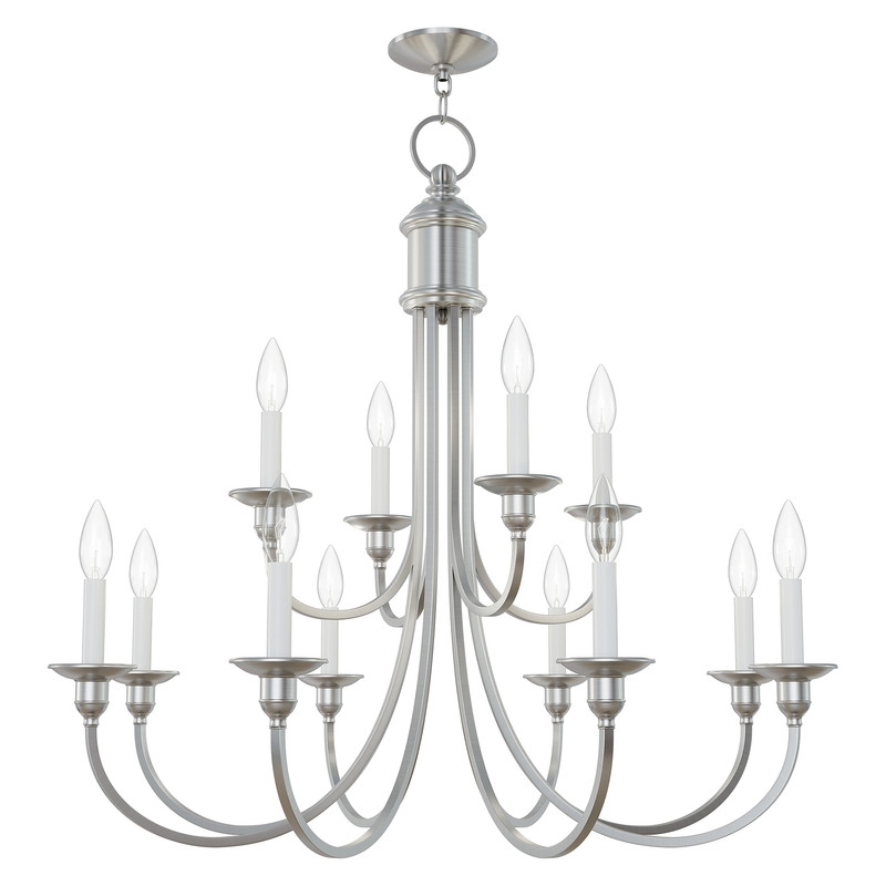 Beaumont Lane 12 Light Chandelier in Brushed Nickel