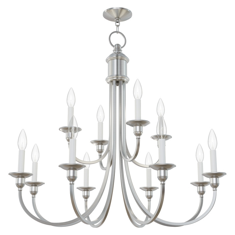 Beaumont Lane 12 Light Chandelier in Brushed Nickel