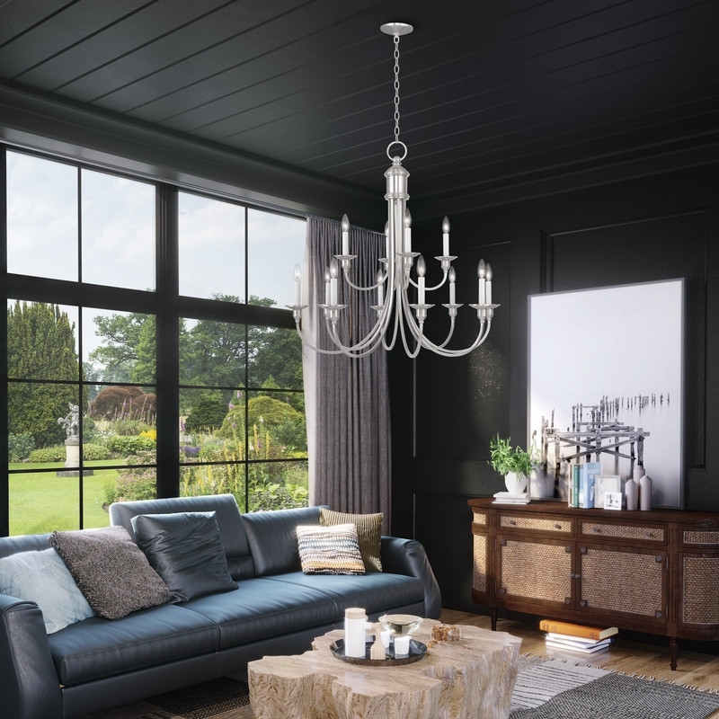 Beaumont Lane 12 Light Chandelier in Brushed Nickel