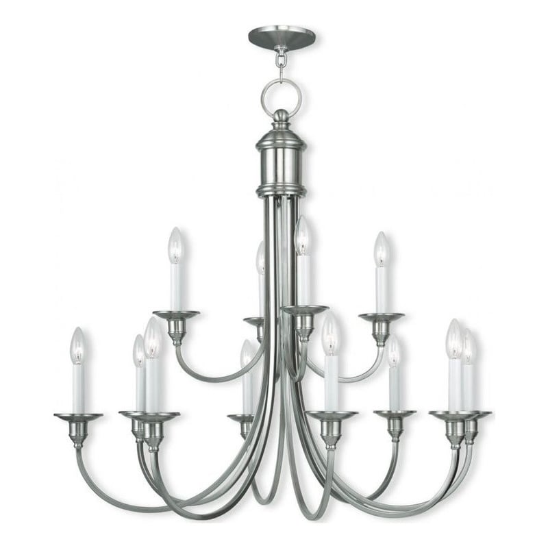 Beaumont Lane 12 Light Chandelier in Brushed Nickel