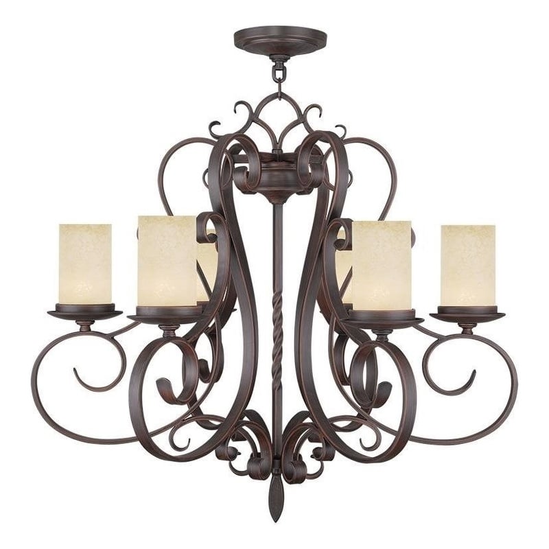 Beaumont Lane 6 Light Chandelier in Imperial Bronze