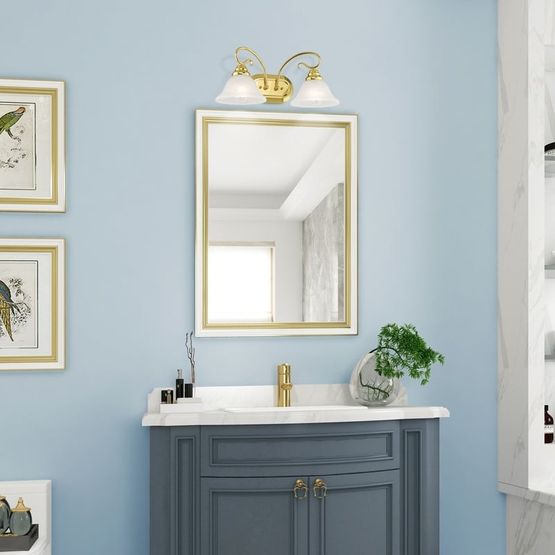 Beaumont Lane 2 Light Bath Light in Polished Brass