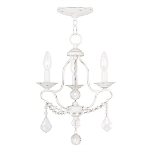 Beaumont Lane 3 Light Mini Chandelier in Antique White