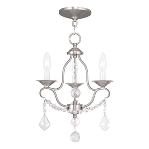 Beaumont Lane 3 Light Mini Chandelier in Brushed Nickel