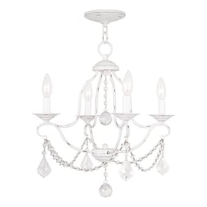 Beaumont Lane 4 Light Mini Chandelier in Antique White