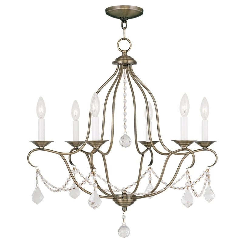 Beaumont Lane 6 Light Chandelier in Antique Brass