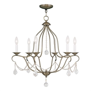 Beaumont Lane 6 Light Chandelier in Antique Brass
