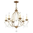 Beaumont Lane 6 Light Chandelier in Antique Gold Leaf