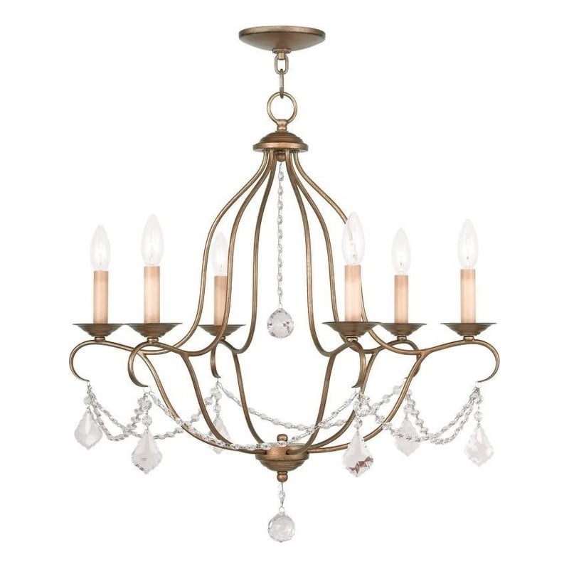 Beaumont Lane 6 Light Chandelier in Antique Gold Leaf