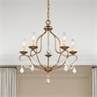 Beaumont Lane 5 Light Chandelier in Antique Gold Leaf