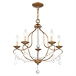 Beaumont Lane 5 Light Chandelier in Antique Gold Leaf