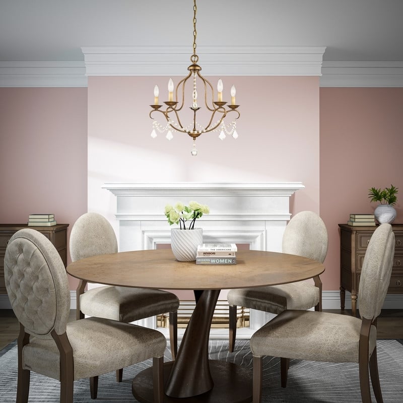 Beaumont Lane 5 Light Chandelier in Antique Gold Leaf