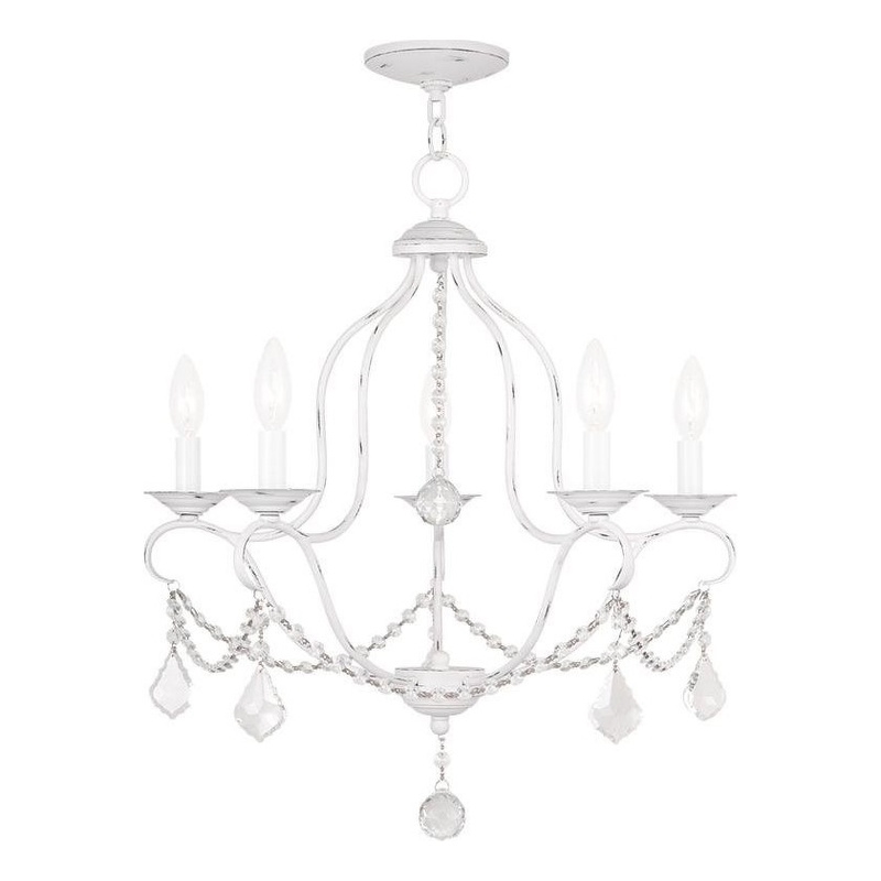 Beaumont Lane 5 Light Chandelier in Antique White