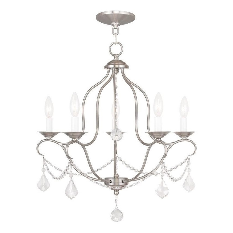 Beaumont Lane 5 Light Chandelier in Brushed Nickel