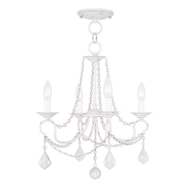 Beaumont Lane 4 Light Convertible Ceiling Mount in Antique White