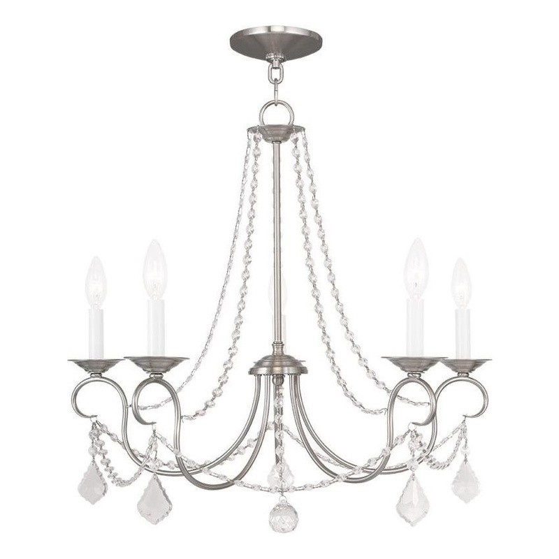 Beaumont Lane 5 Light Chandelier in Brushed Nickel