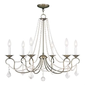 Beaumont Lane 6 Light Chandelier in Antique Brass