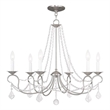 Beaumont Lane 6 Light Chandelier in Brushed Nickel