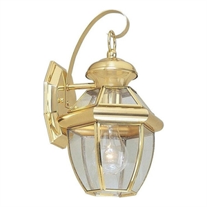 Beaumont Lane Outdoor Wall Lantern in Polished Brass