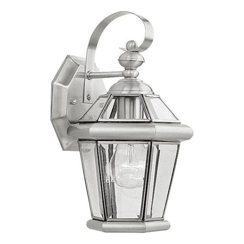 Beaumont Lane Outdoor Wall Lantern in Brushed Nickel