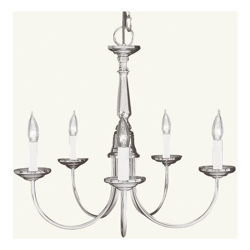 Beaumont Lane 5 Light Chandelier in Brushed Nickel