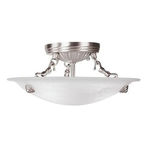 Beaumont Lane 3 Light Ceiling Mount in Brushed Nickel