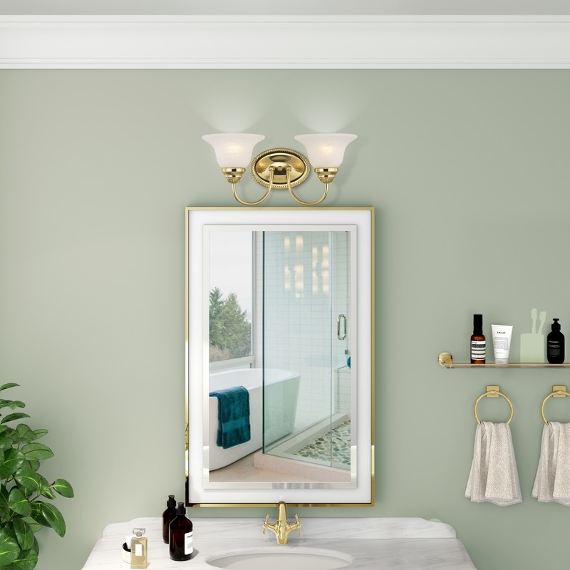 Beaumont Lane 2 Light Bath Light in Polished Brass