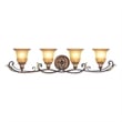 Beaumont Lane 4 Light Bath Light in Verona Bronze and Aged Gold Leaf