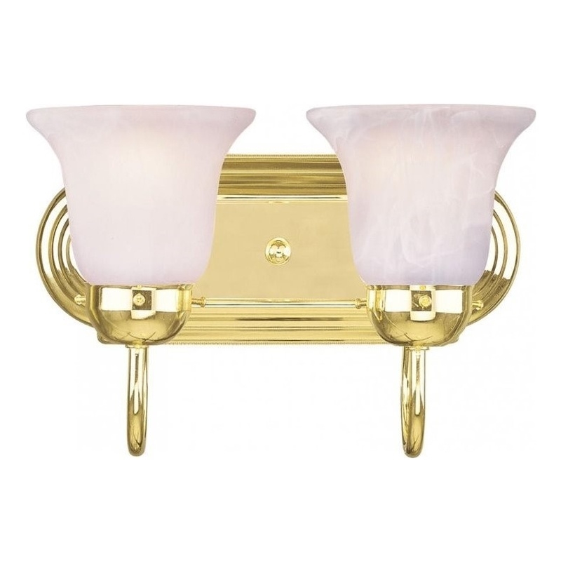 Beaumont Lane 2 Light Bath Light in Polished Brass