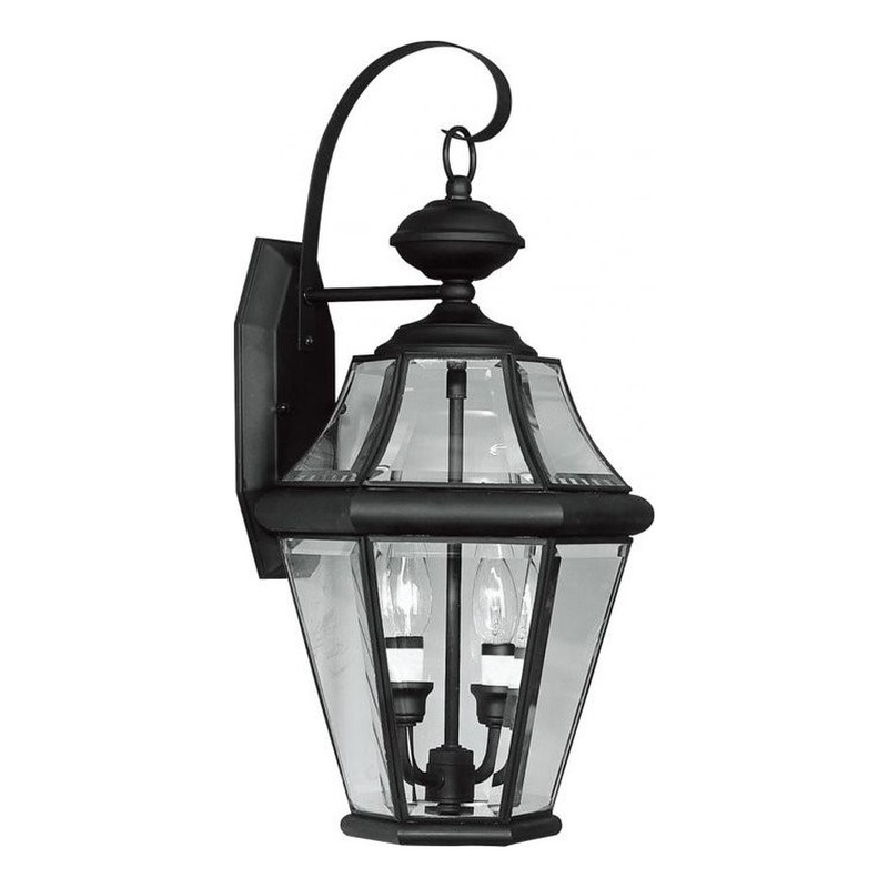 Beaumont Lane 2 Light Outdoor Wall Lantern in Black