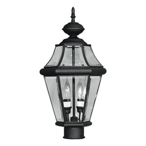 Beaumont Lane 2 Light Outdoor Post Head in Black