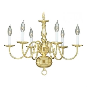 Beaumont Lane 6 Light Chandelier in Polished Brass