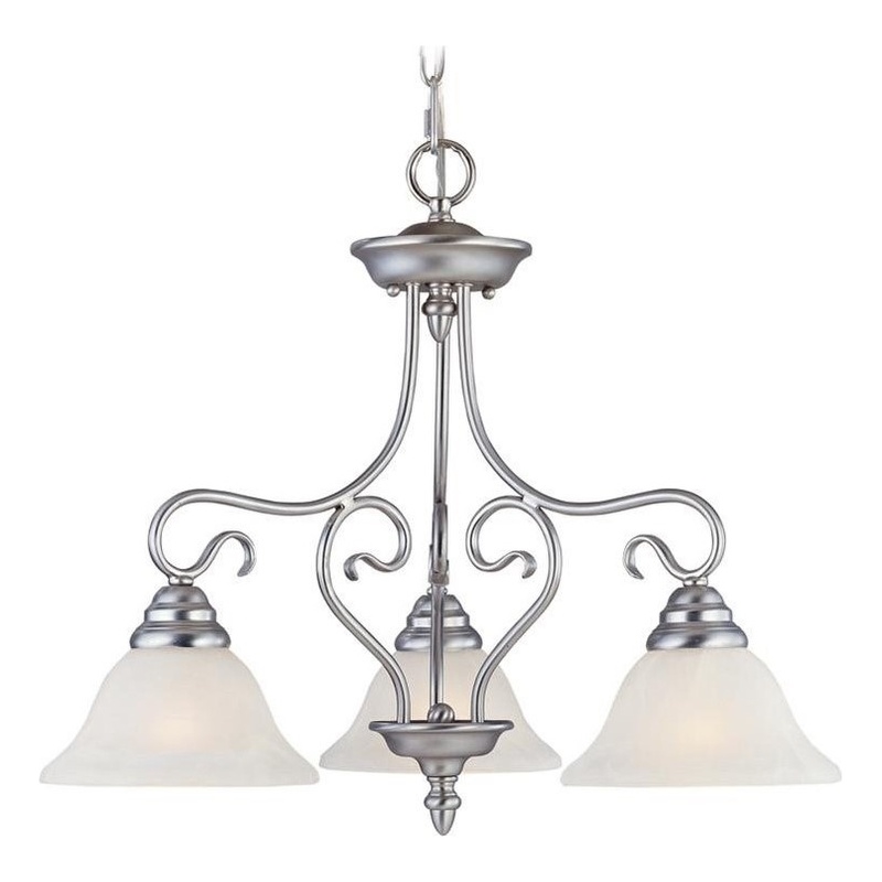 Beaumont Lane 3 Light Chandelier in Brushed Nickel