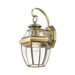 Beaumont Lane Outdoor Wall Lantern in Antique Brass