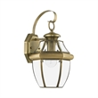 Beaumont Lane Outdoor Wall Lantern in Antique Brass