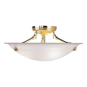 Beaumont Lane 3 Light Ceiling Mount in Polished Brass