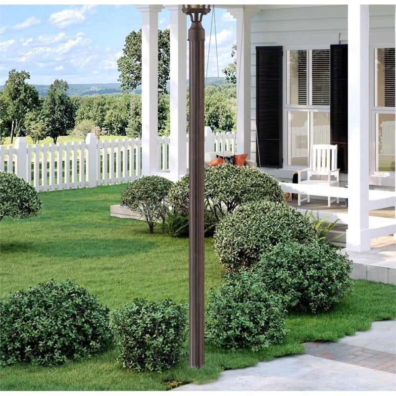 Beaumont Lane Outdoor Cast Aluminum Fluted Post in Bronze