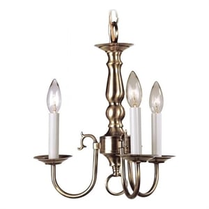 Beaumont Lane 3 Light Mini Chandelier in Antique Brass