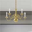 Beaumont Lane 5 Light Chandelier in Polished Brass