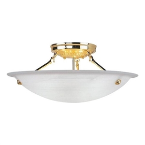 Beaumont Lane 3 Light Ceiling Mount in Polished Brass