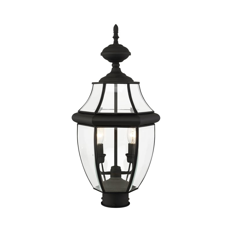 Beaumont Lane 2 Light Outdoor Post Head in Black