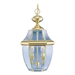 Beaumont Lane 2 Light Outdoor Chain Hang in Polished Brass