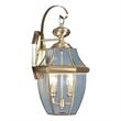 Beaumont Lane 2 Light Outdoor Wall Lantern in Antique Brass