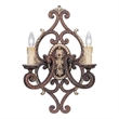 Beaumont Lane 2 Light Wall Sconce in Bronze and Gilded Accents