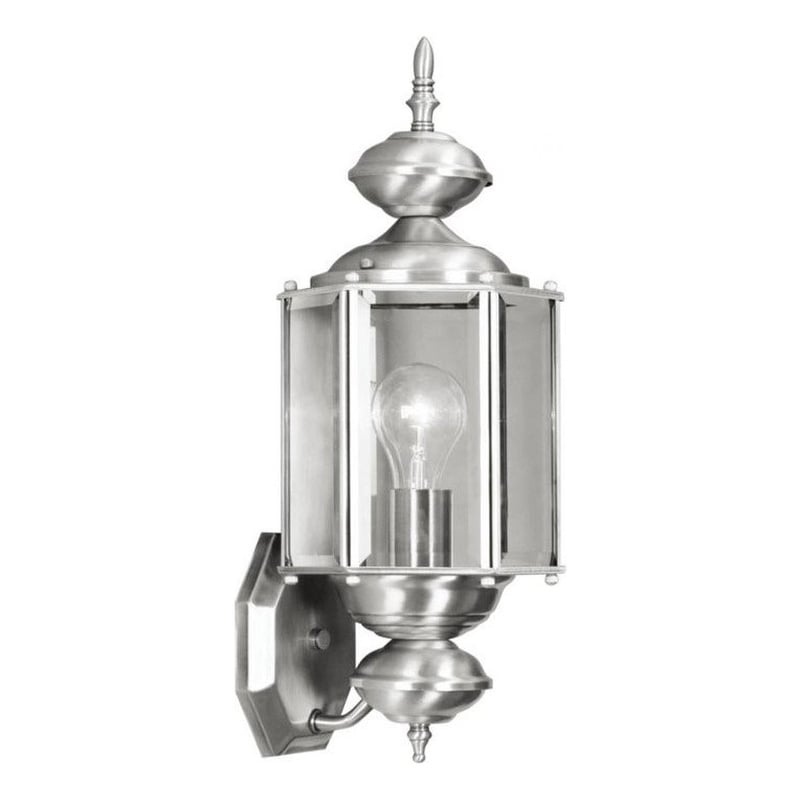 Beaumont Lane Outdoor Wall Lantern in Brushed Nickel