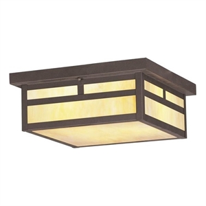 Beaumont Lane 3 Light Outdoor Ceiling Mount in Bronze