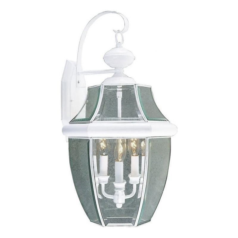 Beaumont Lane 3 Light Outdoor Wall Lantern in White