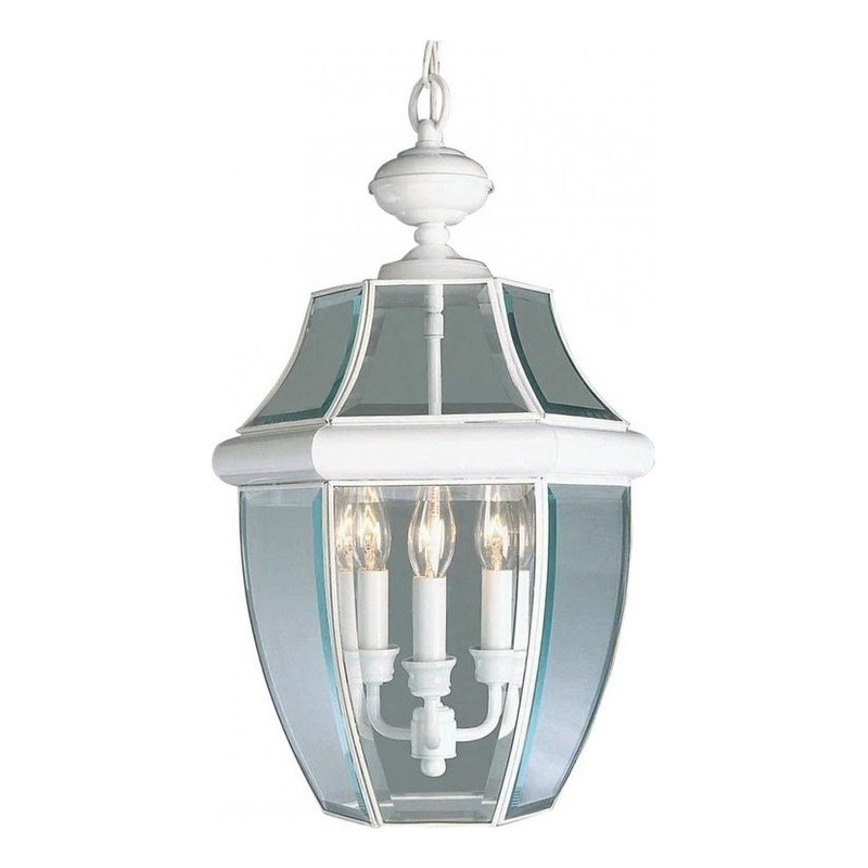 Beaumont Lane 3 Light Outdoor Chain Hang in White